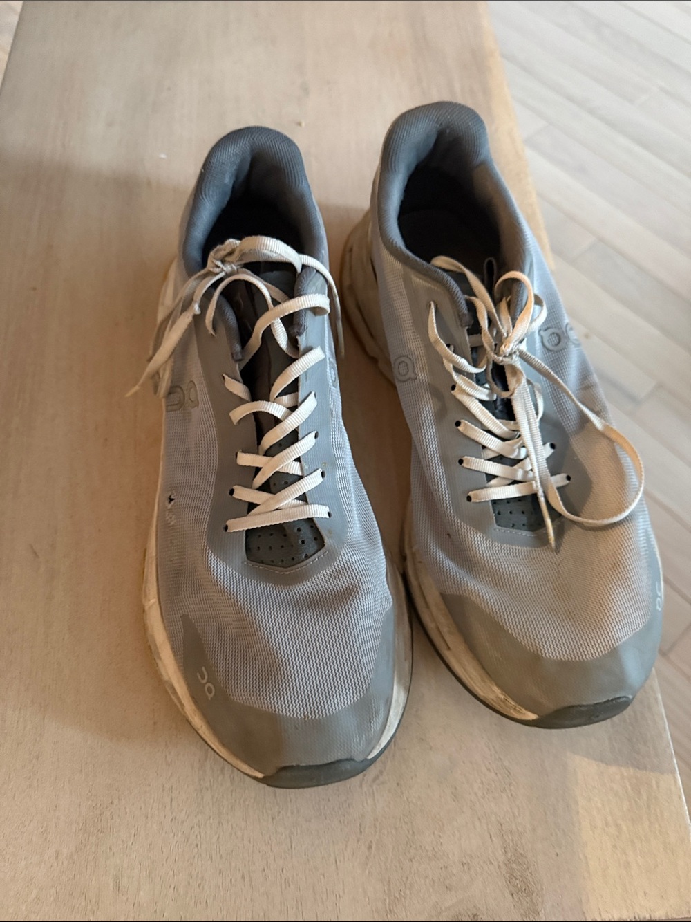 On Running Men’s Gray Athletic Sneakers with White Laces